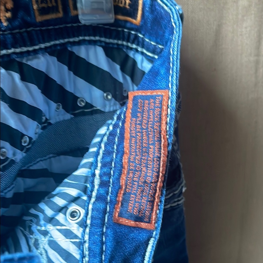 Rock Revival Dark Blue Denim with White Stitching - Picture 5 of 16